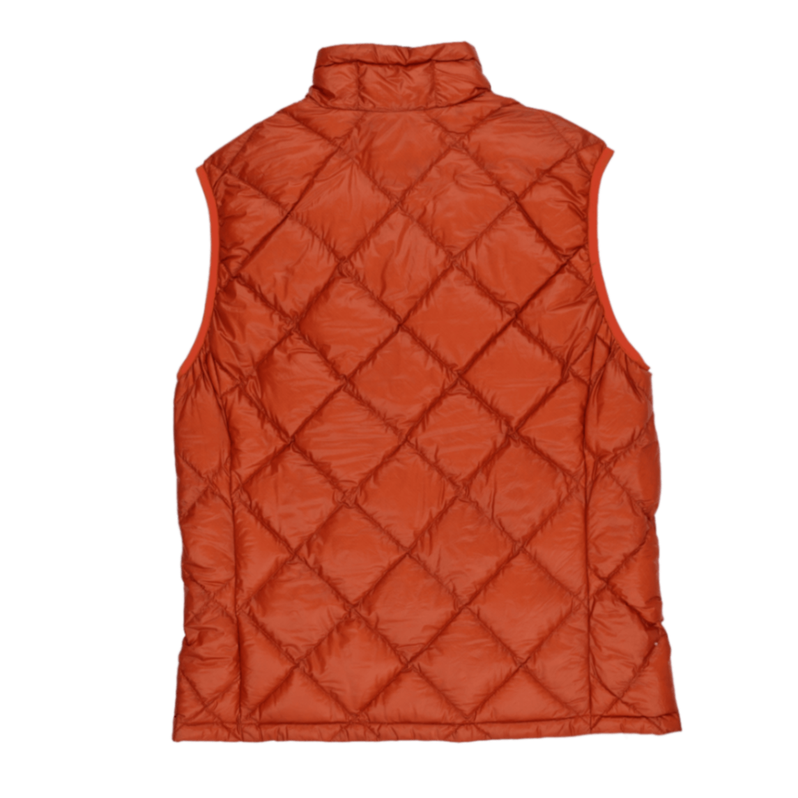 Montbell Outdoor Gilet Vest Lightweight Orange Medium Polyamide Down Blend Sleeveless High Neck