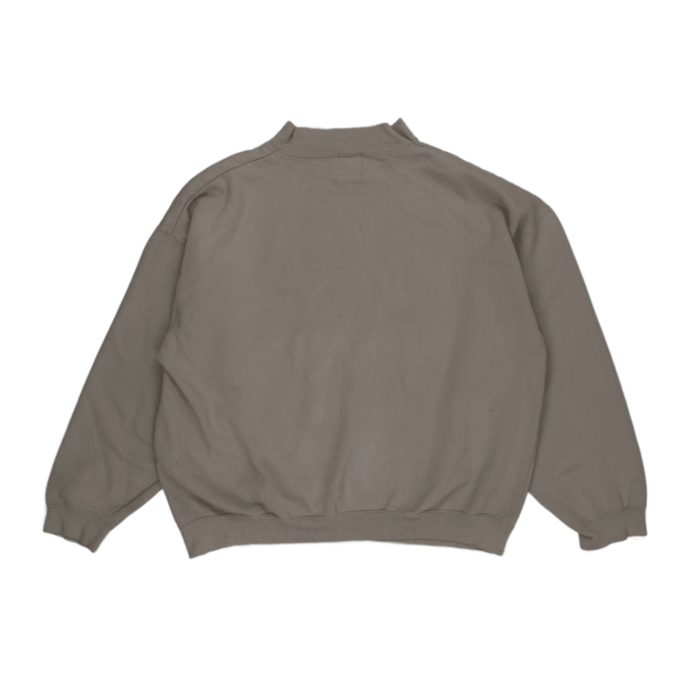 Naf Naf Vintage Beige Sweatshirt Men's Large Cotton Blend High Crew Neck