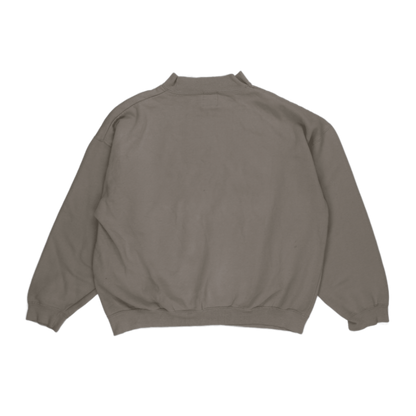 Naf Naf Vintage Beige Sweatshirt Men's Large Cotton Blend High Crew Neck