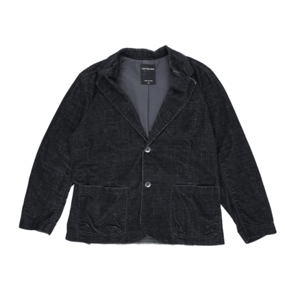 Calvin Klein Jeans Charcoal Blazer Jacket XL Cotton Blend Notched Lapel