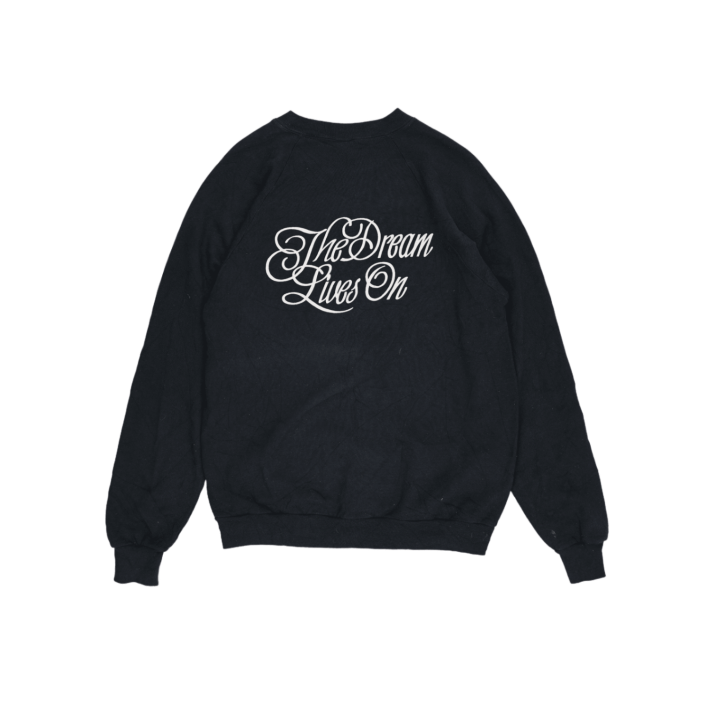 Jerzees by Russell Vintage Black Pullover Graphic Sweatshirt Large Cotton Blend Crew Neck