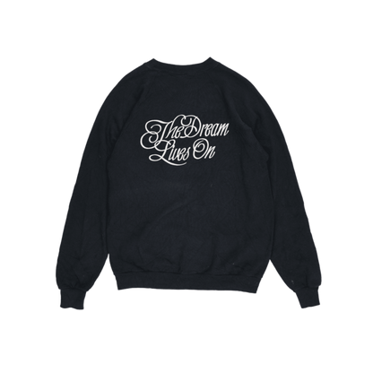 Jerzees by Russell Vintage Black Pullover Graphic Sweatshirt Large Cotton Blend Crew Neck