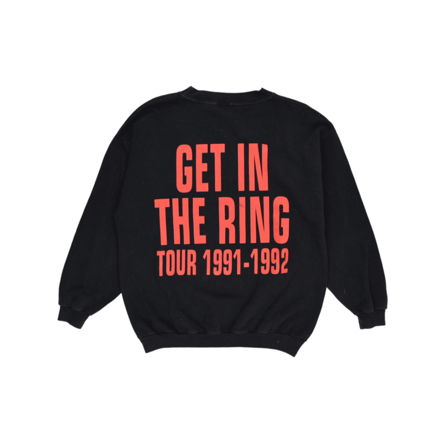 Guns N' Roses Vintage Get In The Ring Tour Sweatshirt Black Large Cotton Polyester