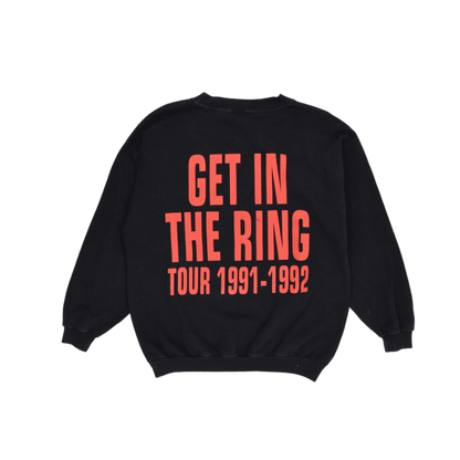 Guns N' Roses Vintage Get In The Ring Tour Sweatshirt Black Large Cotton Polyester