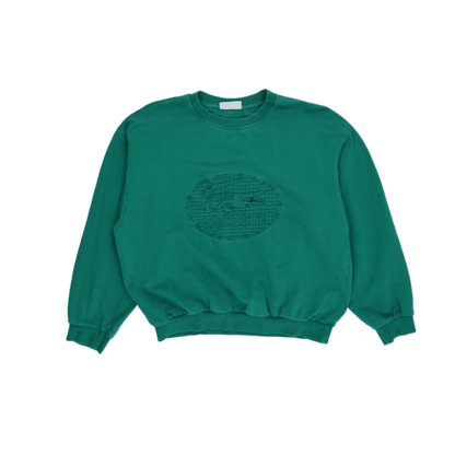 Lacoste Green Crew Neck Sweatshirt Medium Cotton Blend Vintage Men's Clothing