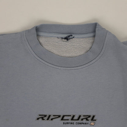 Rip Curl Vintage Blue Pullover Sweatshirt Men's Large Cotton Blend Crew Neck