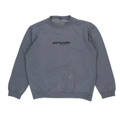 Rip Curl Vintage Blue Pullover Sweatshirt Men's Large Cotton Blend Crew Neck