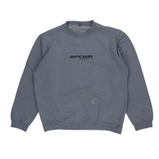 Rip Curl Vintage Blue Pullover Sweatshirt Men's Large Cotton Blend Crew Neck