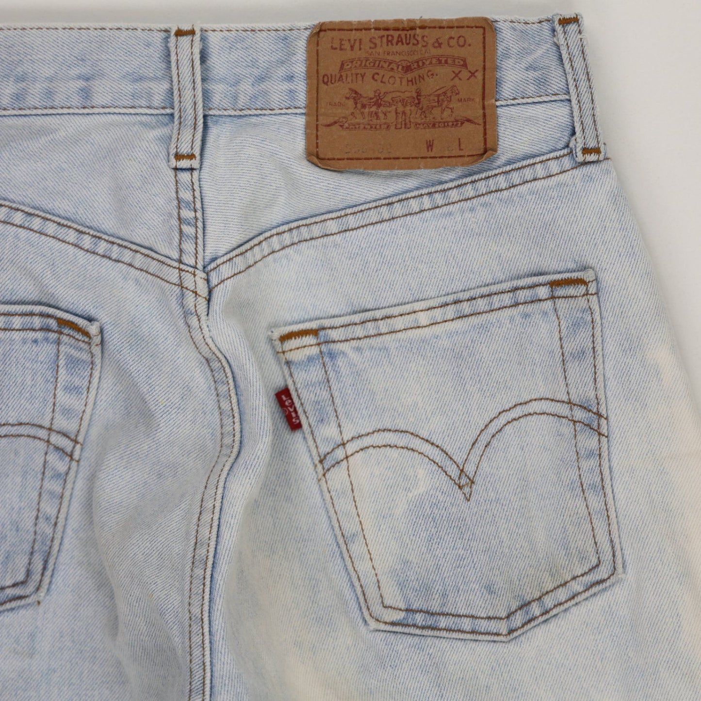 Levi's Light Blue Vintage High Waist Straight Leg Jeans W32 L32 Cotton Denim