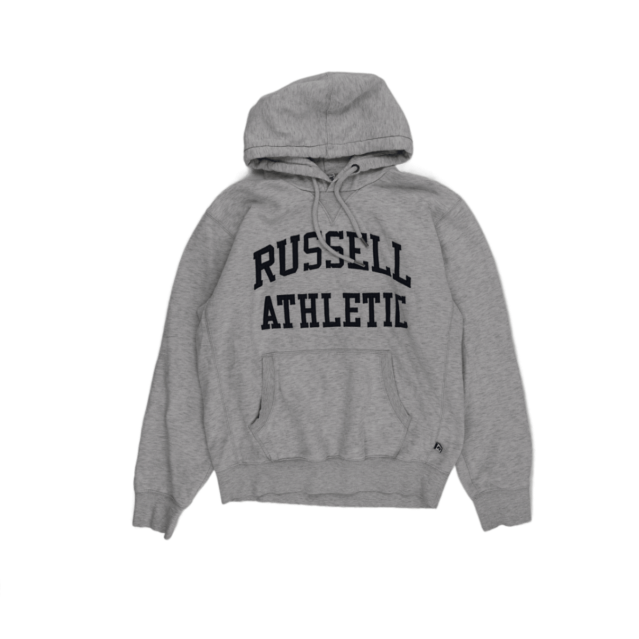 Russell Athletic Grey Pullover Hoodie Large Cotton Blend Vintage