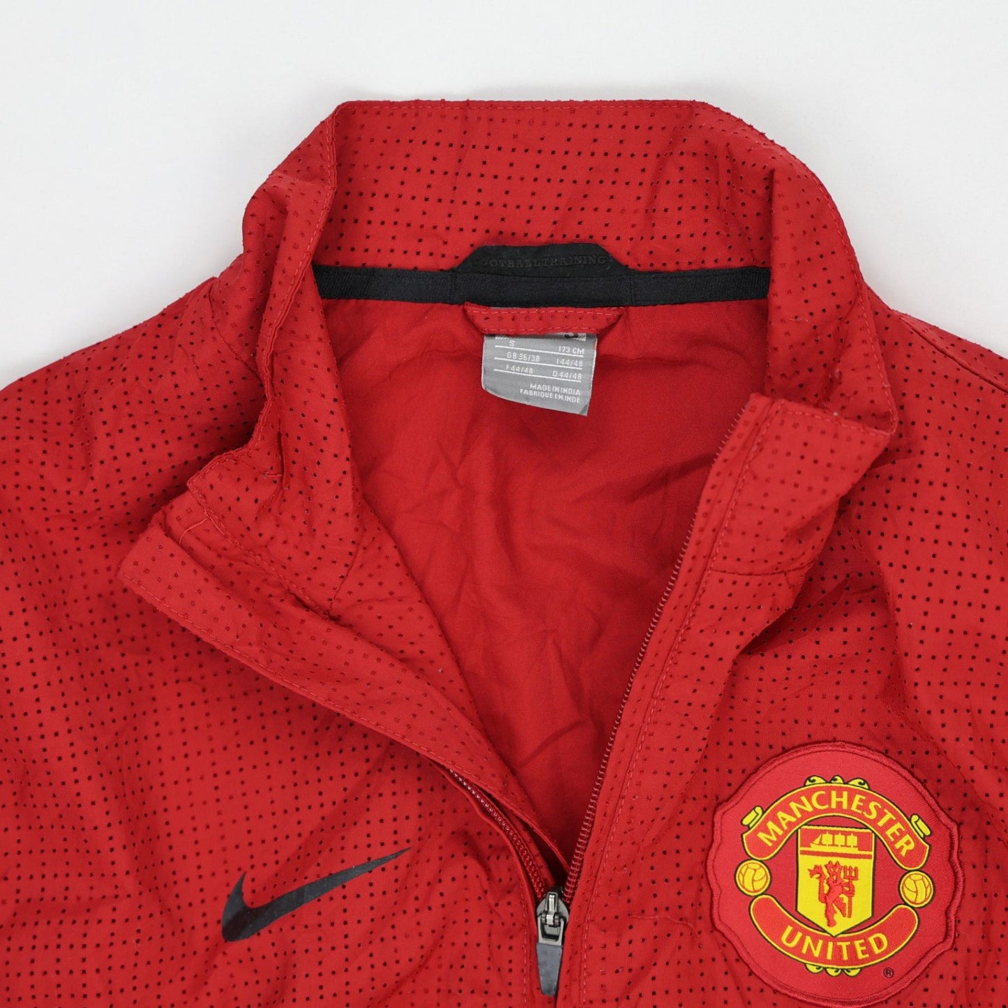 Nike Manchester United AIG Red Training Jacket Large Polyester Stand Collar