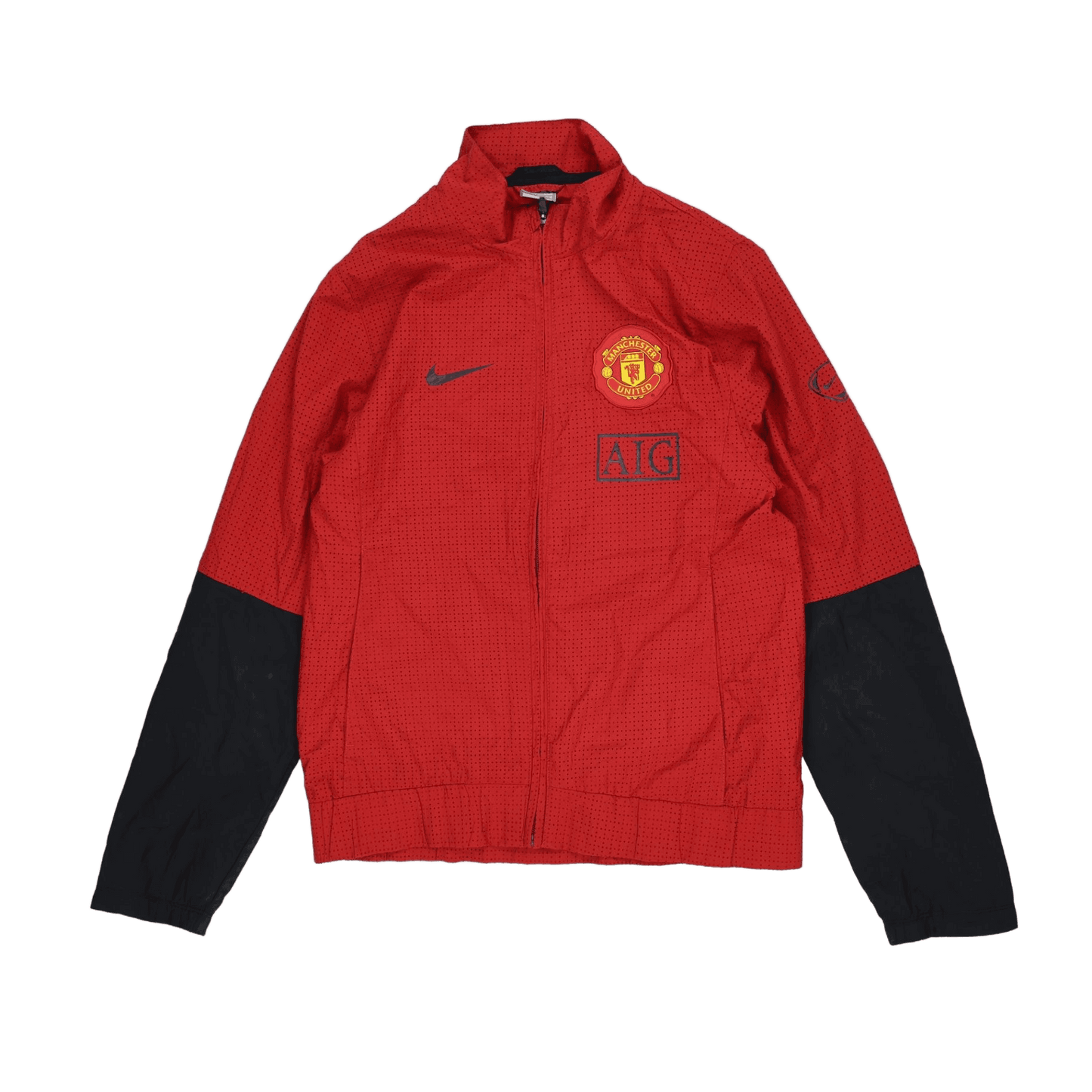 Nike Manchester United AIG Red Training Jacket Large Polyester Stand Collar
