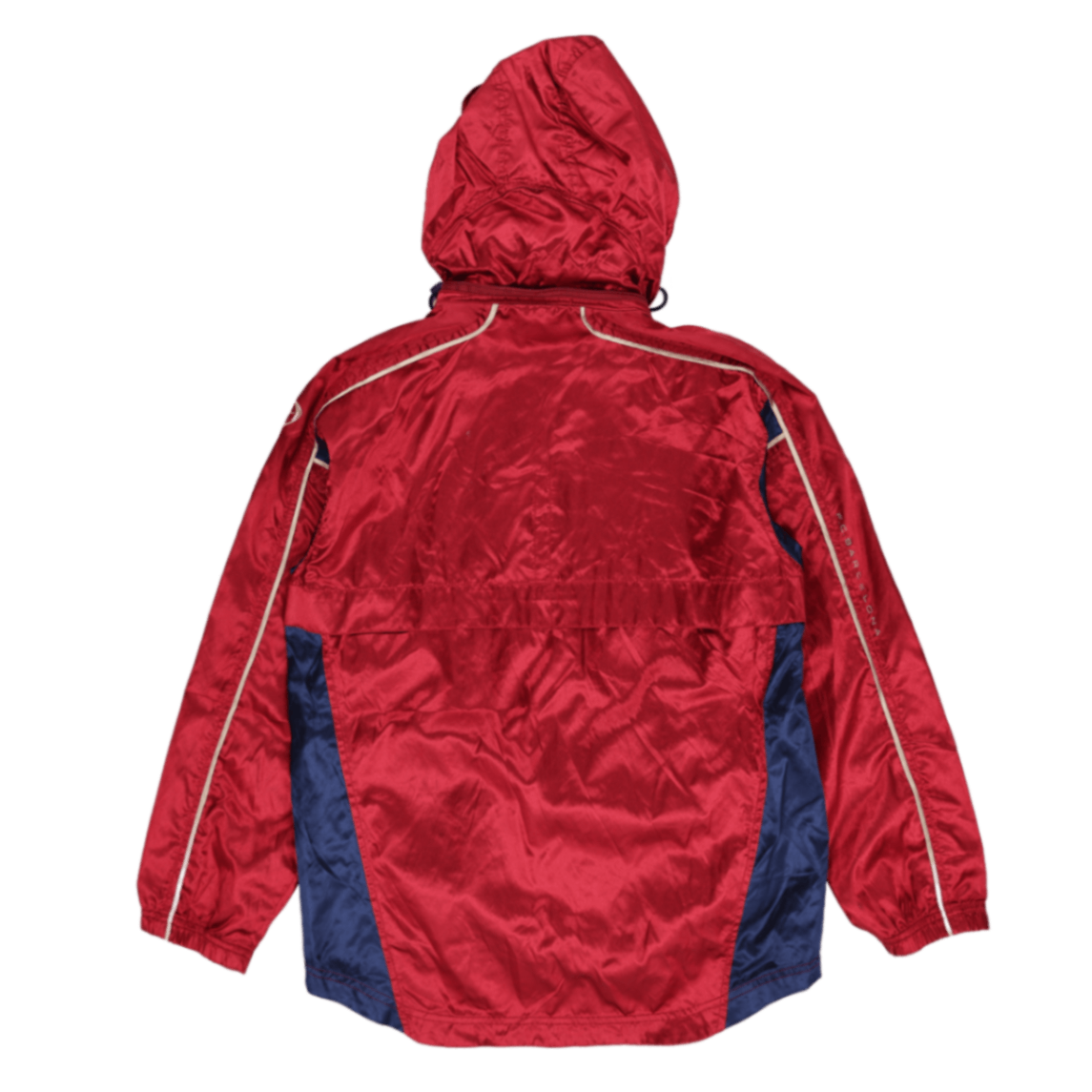 Nike FC Barcelona Vintage Hooded Windbreaker Jacket Red Blue XL Polyester