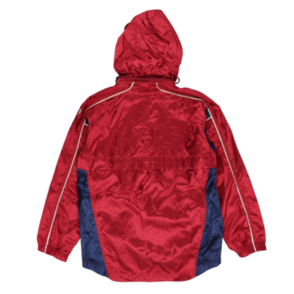 Nike FC Barcelona Vintage Hooded Windbreaker Jacket Red Blue XL Polyester