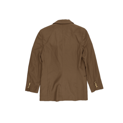 Burberrys Vintage Double Breasted Blazer Camel Size 40 Cotton Blend