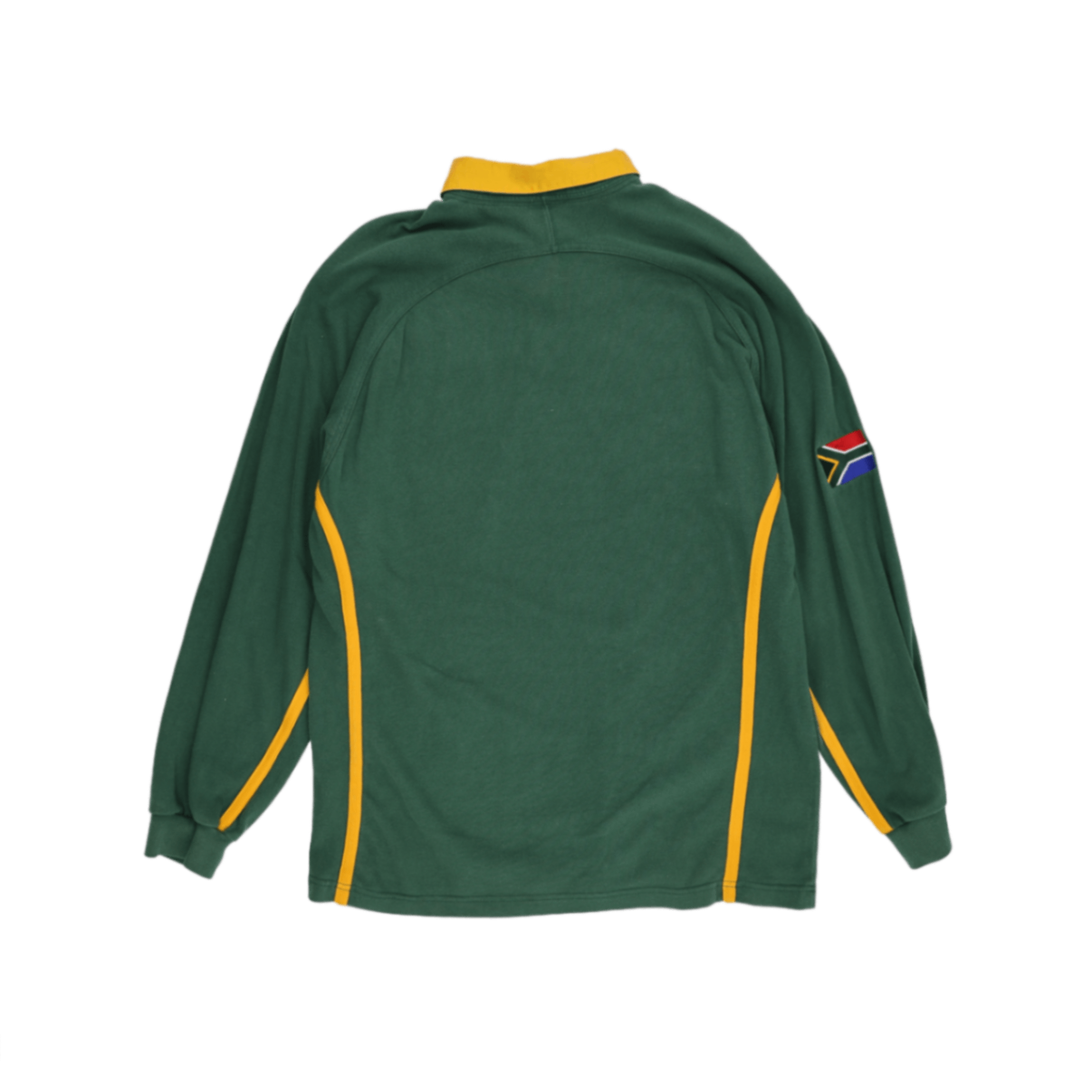 Nike Vintage South Africa Springboks Rugby Shirt Green Yellow Size L Cotton Blend