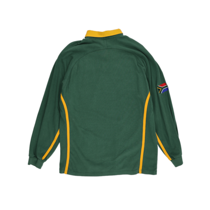 Nike Vintage South Africa Springboks Rugby Shirt Green Yellow Size L Cotton Blend