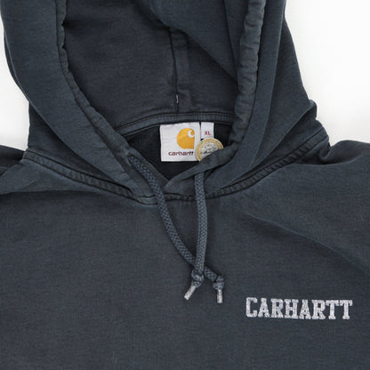 Carhartt Vintage Black Pullover Hoodie XL Cotton Blend Hooded Sweatshirt for Men