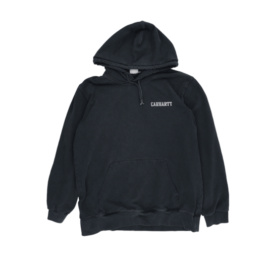 Carhartt Vintage Black Pullover Hoodie XL Cotton Blend Hooded Sweatshirt for Men