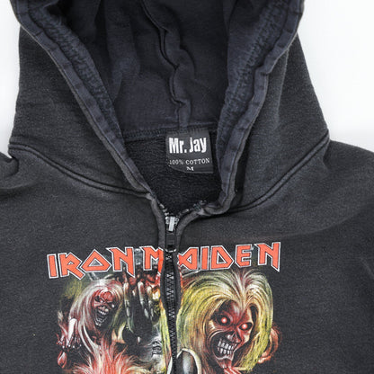 Mr Jay Iron Maiden Killers Graphic Full Zip Hoodie Black Medium 100 Percent Cotton