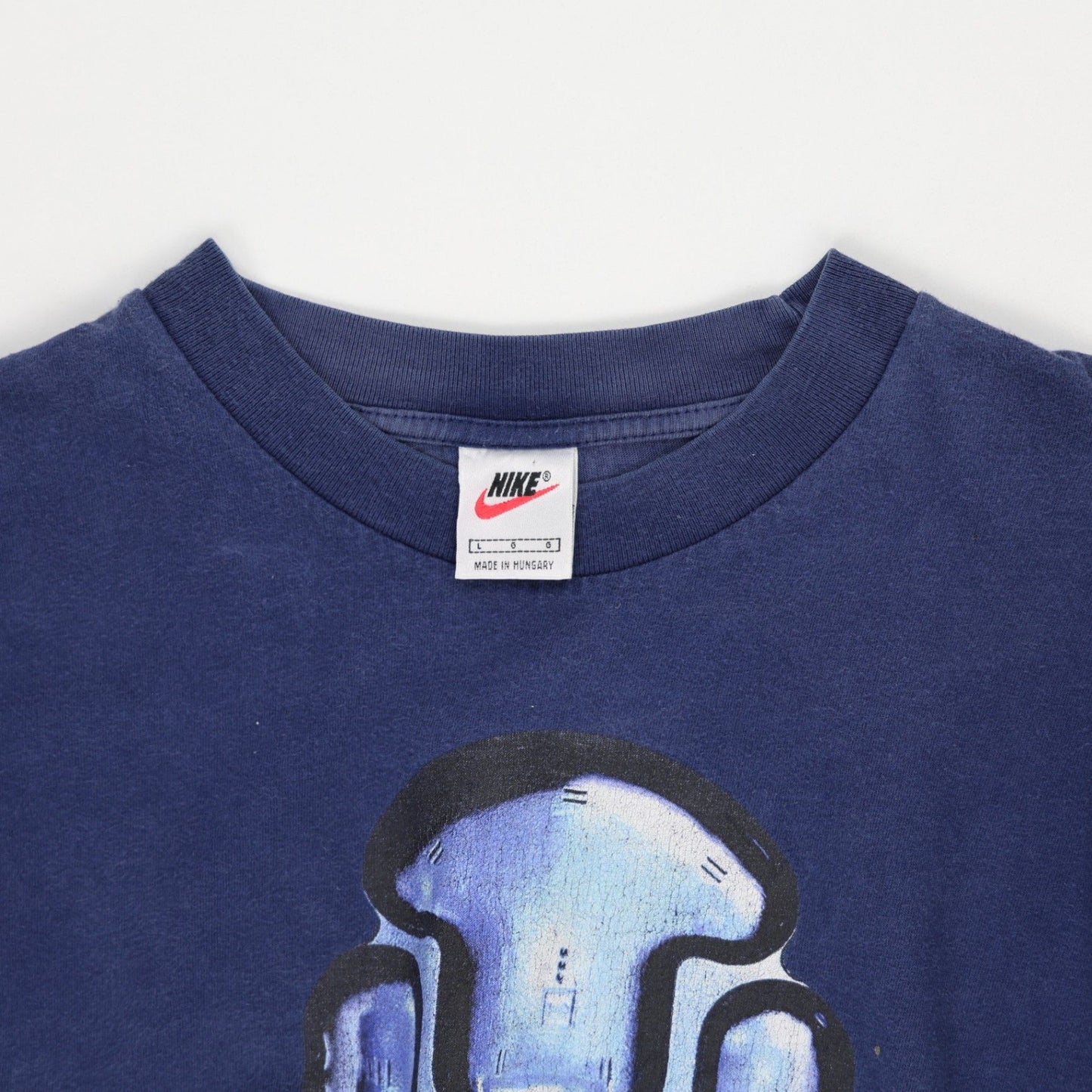 Nike Vintage Air Graphic T-Shirt Navy Blue Medium Cotton Crew Neck