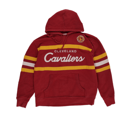 Mitchell & Ness Cleveland Cavaliers Hardwood Classics Pullover Hoodie Red 2XL Cotton Blend Vintage