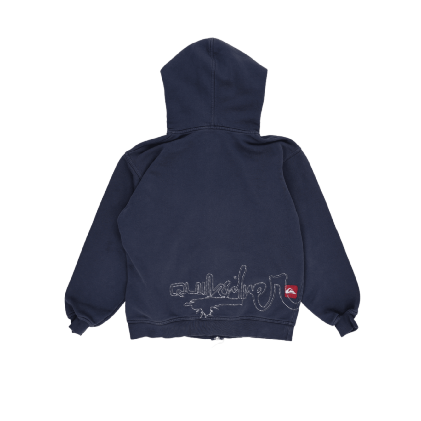 Quiksilver Navy Blue Zip Up Hoodie for Men Size M Cotton