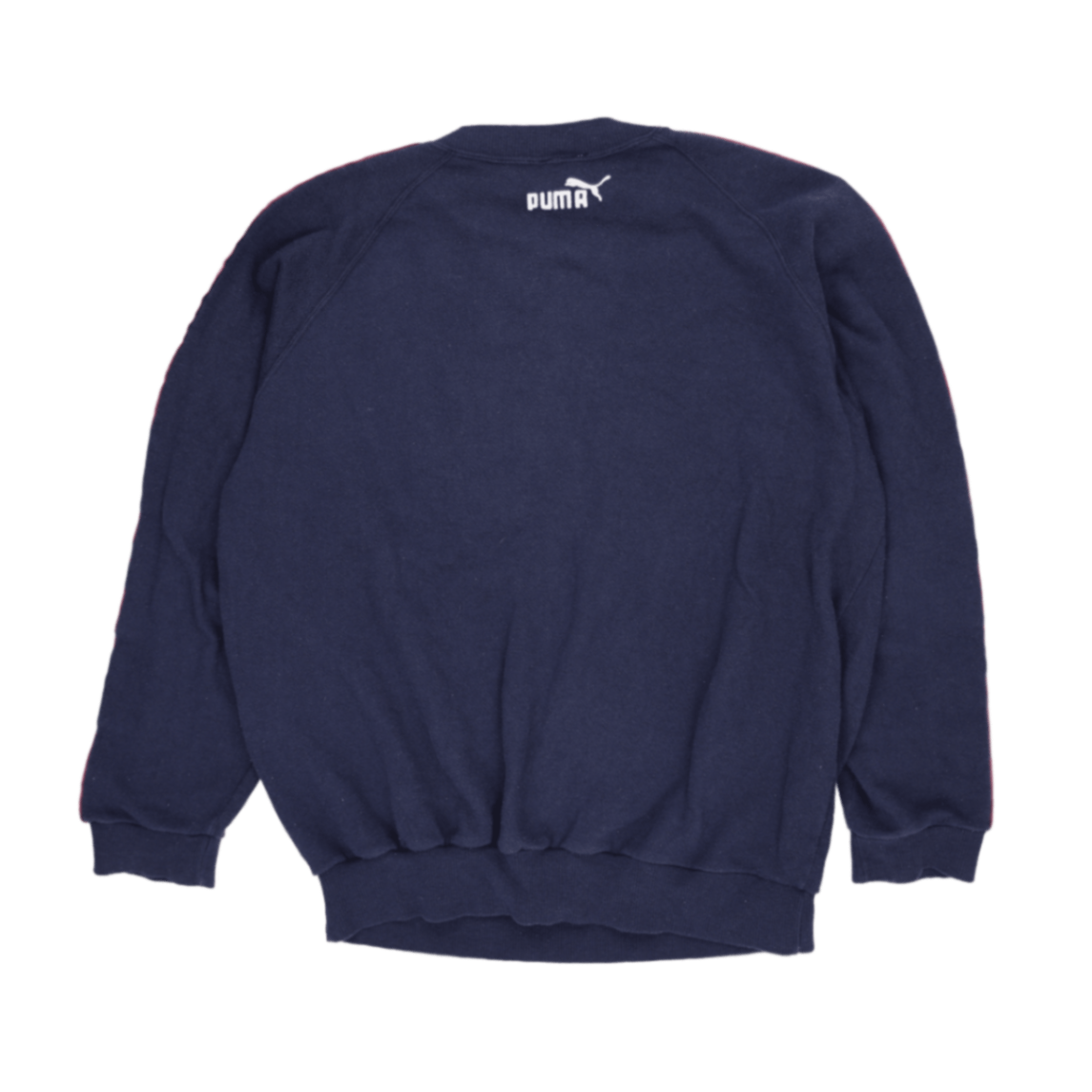PUMA Navy Blue Crew Neck Sweatshirt Small Unisex Cotton Blend Vintage