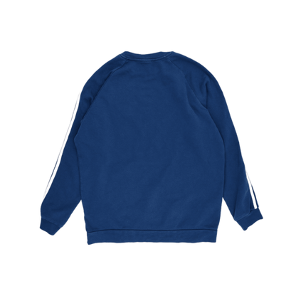 adidas Blue Crew Neck Sweatshirt Large Cotton Blend Mens