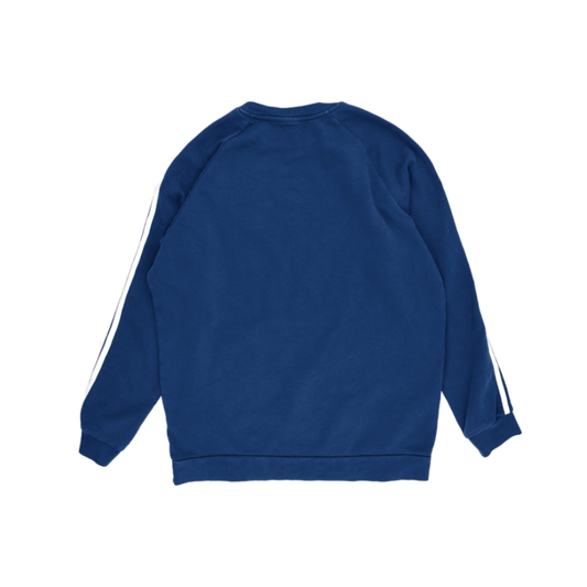 adidas Blue Crew Neck Sweatshirt Large Cotton Blend Mens