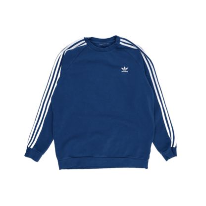 adidas Blue Crew Neck Sweatshirt Large Cotton Blend Mens