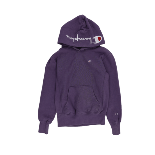 Champion Reverse Weave Purple Pullover Hoodie Unisex Small Cotton