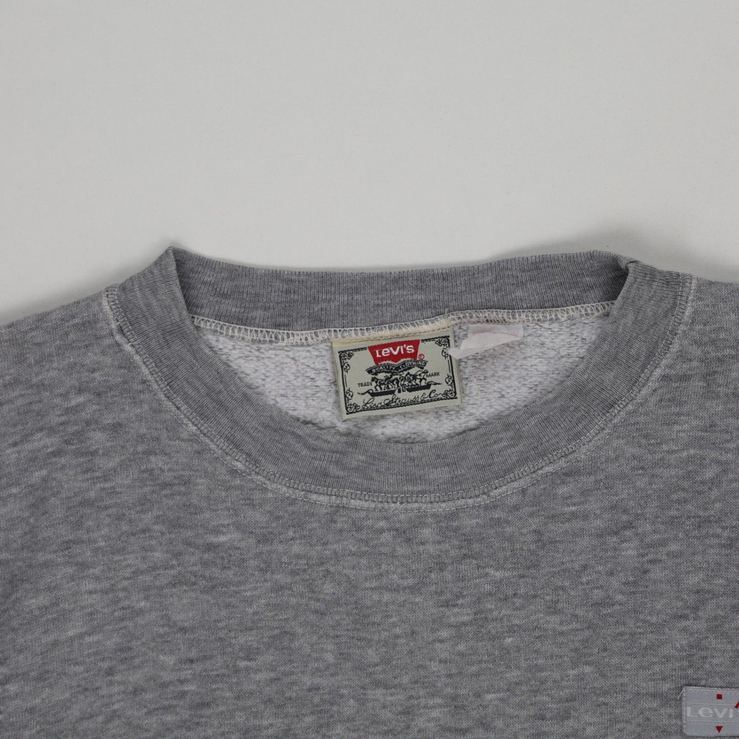 Levi's Classic Grey Crew Neck Sweatshirt Men's Medium Cotton Blend Pullover