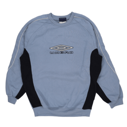 Umbro Vintage Blue Crew Neck Sweatshirt Large Cotton Blend Men's Activewear