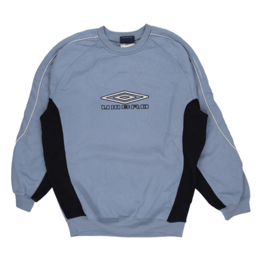 Umbro Vintage Blue Crew Neck Sweatshirt Large Cotton Blend Men's Activewear