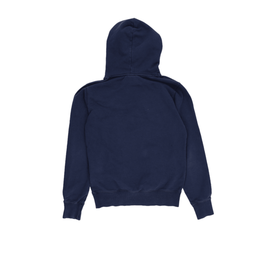 Champion Pullover Hoodie Unisex Small Navy Cotton Blend Hooded Sweatshirt