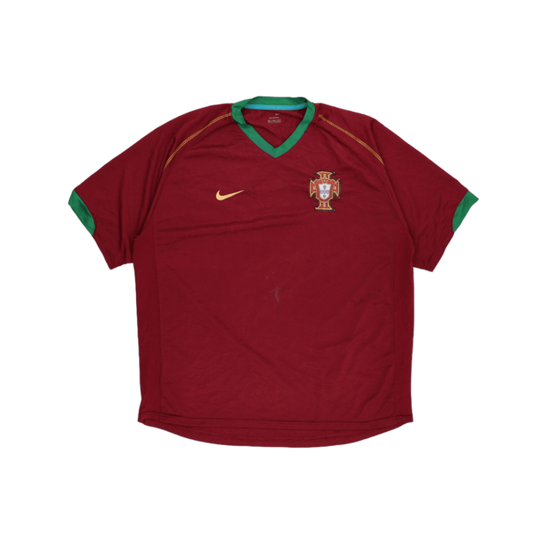 Nike Portugal Vintage Football Shirt Maroon Short Sleeve Size M Polyester V Neck