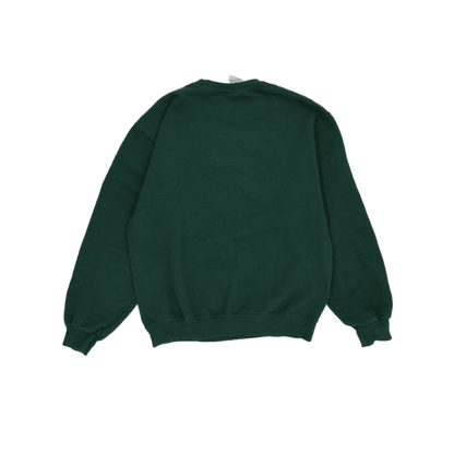 Jerzees Vintage Green Crewneck Sweatshirt Medium Cotton Polyester Michigan State Spartans