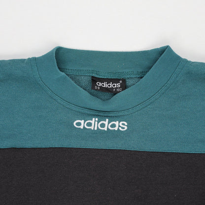 adidas HEBC Lila III Vintage Crewneck Sweatshirt Teal Black White XL Cotton Blend