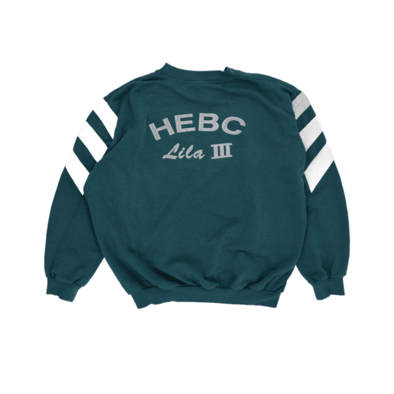 adidas HEBC Lila III Vintage Crewneck Sweatshirt Teal Black White XL Cotton Blend
