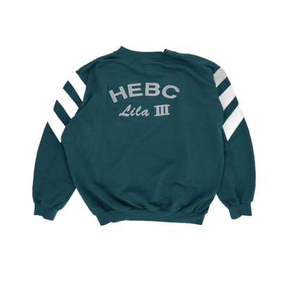 adidas HEBC Lila III Vintage Crewneck Sweatshirt Teal Black White XL Cotton Blend