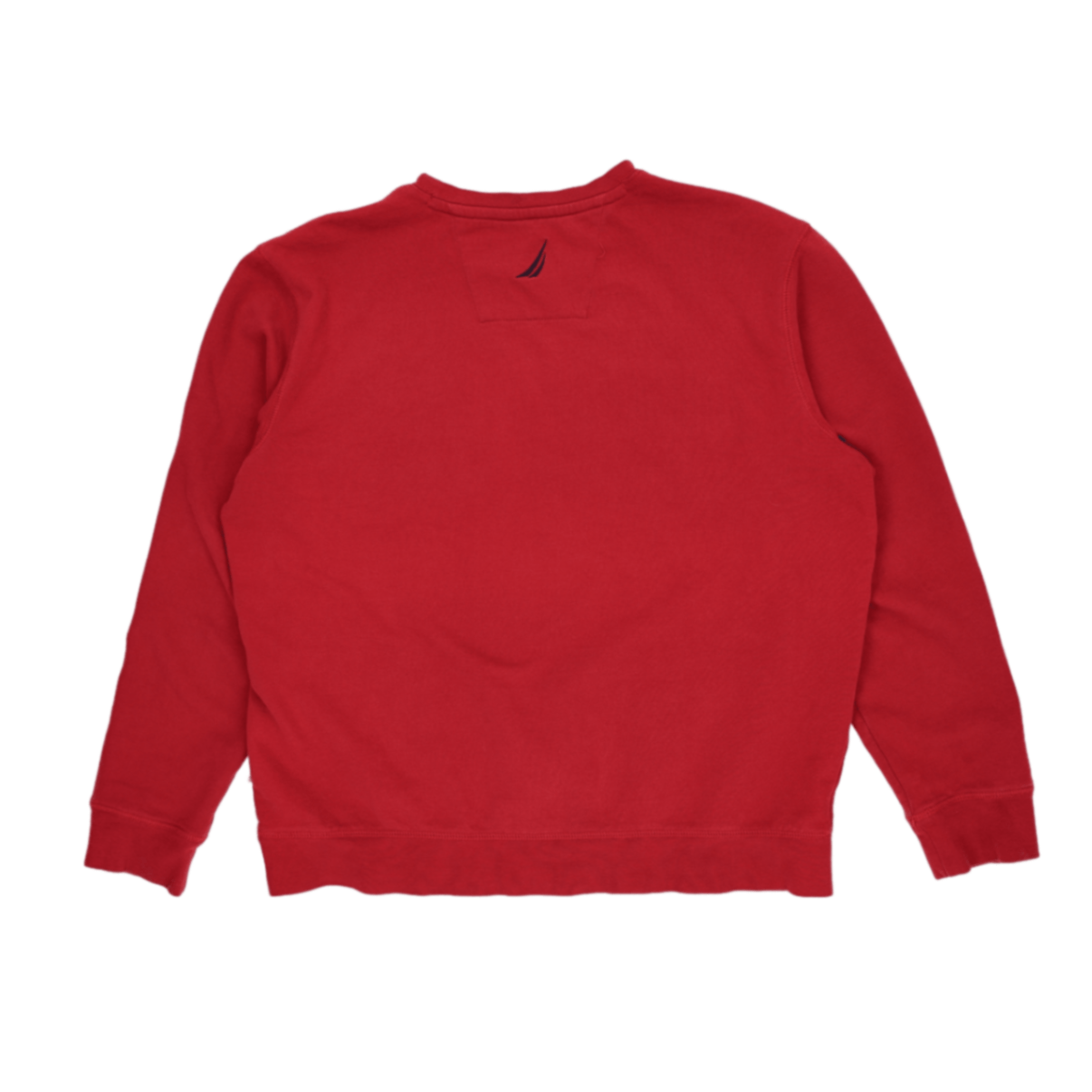 Nautica Large Red Crew Neck Sweatshirt for Men Cotton Casual Activewear