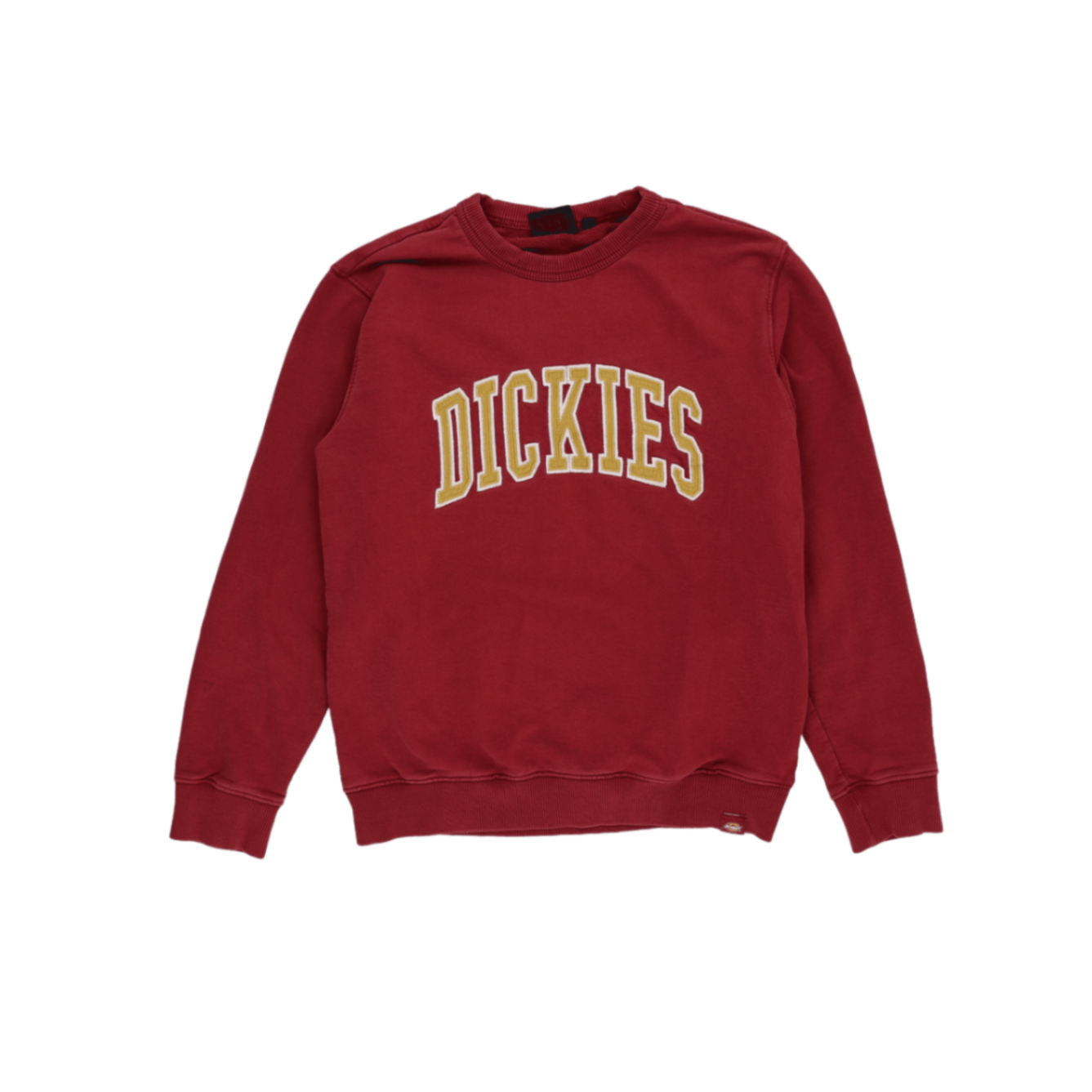 Dickies Burgundy Crew Neck Sweatshirt Large Unisex Cotton Blend Vintage
