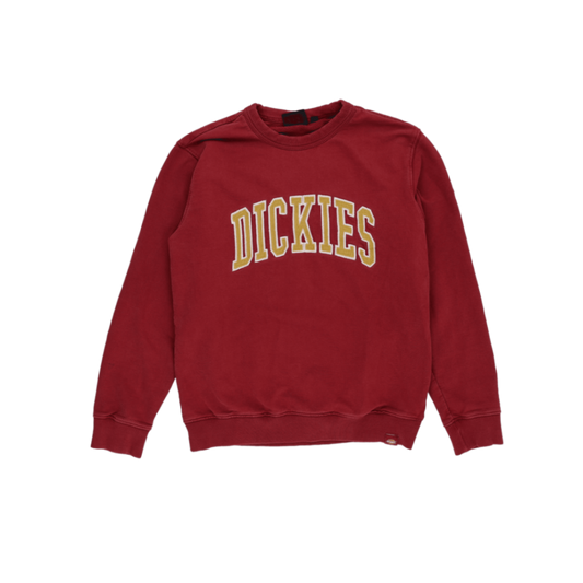 Dickies Burgundy Crew Neck Sweatshirt Large Unisex Cotton Blend Vintage