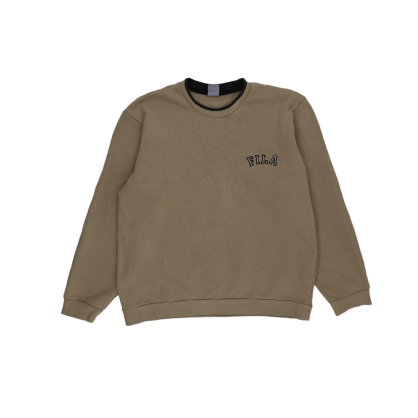 Fila Taupe Crew Neck Sweatshirt Men's Medium Cotton Blend Vintage