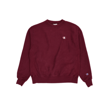 Champion Reverse Weave Maroon Pullover Sweatshirt Men Medium Cotton Crewneck Vintage