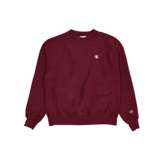Champion Reverse Weave Maroon Pullover Sweatshirt Men Medium Cotton Crewneck Vintage