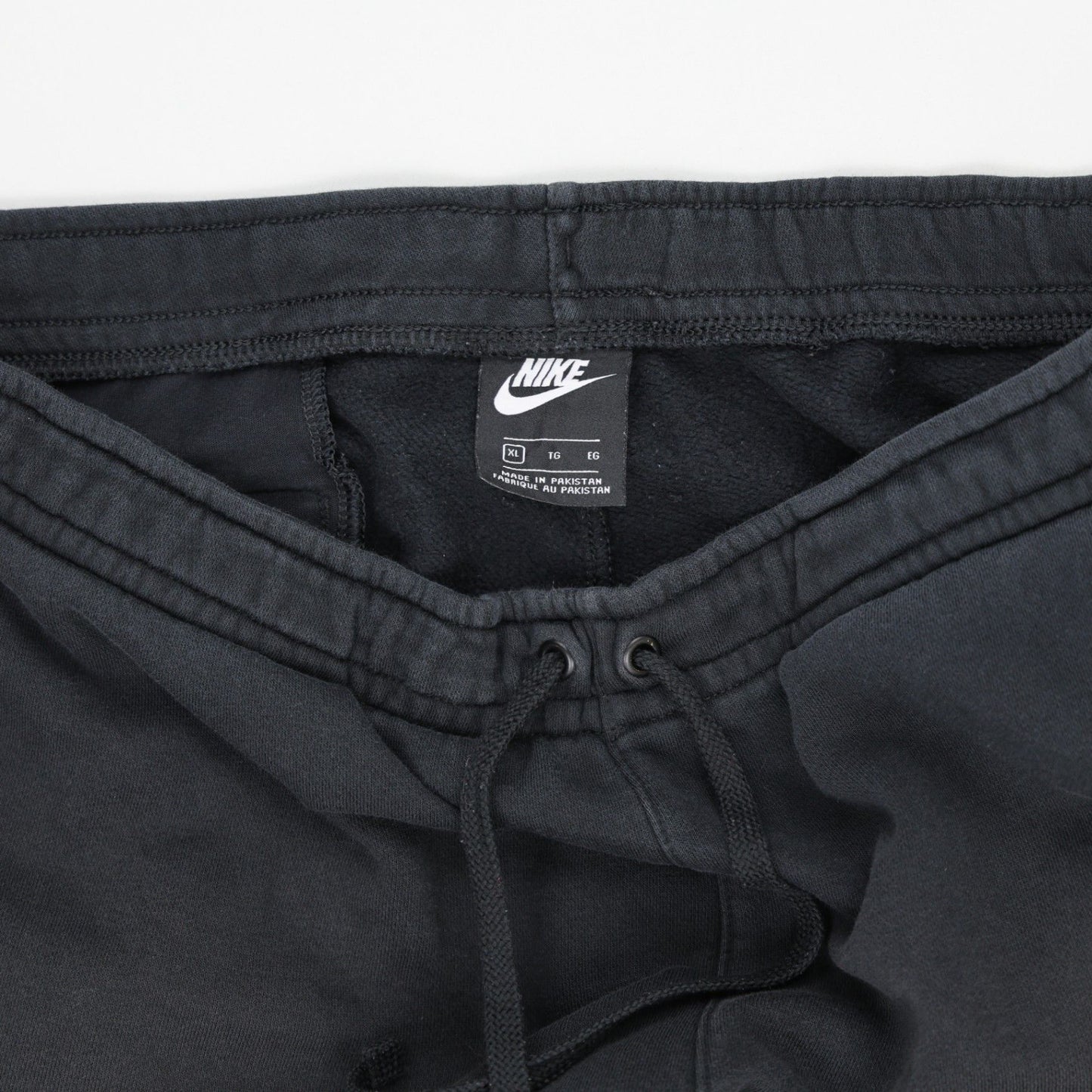 Nike Black Vintage Fleece Joggers XL Cotton Blend Men's Trousers 78 cm Inseam 92 cm Waist