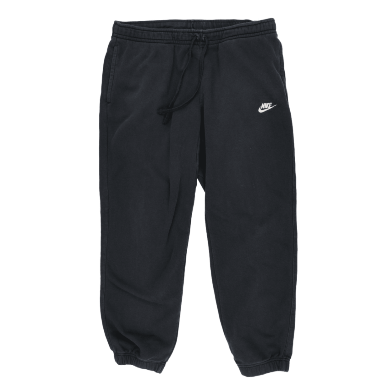 Nike Black Vintage Fleece Joggers XL Cotton Blend Men's Trousers 78 cm Inseam 92 cm Waist