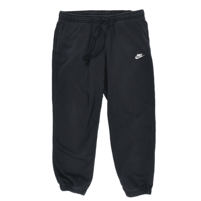 Nike Black Vintage Fleece Joggers XL Cotton Blend Men's Trousers 78 cm Inseam 92 cm Waist